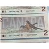 Image 10 : 10 Consecutive Canadian $2 Bills Birds of Canada Series