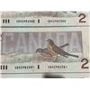Image 3 : 10 Consecutive Canadian $2 Bills Birds of Canada Series