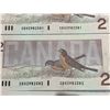 Image 4 : 10 Consecutive Canadian $2 Bills Birds of Canada Series