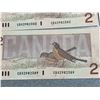 Image 6 : 10 Consecutive Canadian $2 Bills Birds of Canada Series