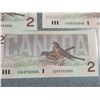 Image 14 : 14 Sequential Canadian $2 Banknotes Bank of Canada Birds Series