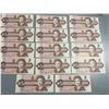 Image 16 : 14 Sequential Canadian $2 Banknotes Bank of Canada Birds Series