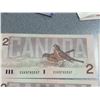 Image 6 : 14 Sequential Canadian $2 Banknotes Bank of Canada Birds Series