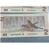 Image 11 : 10 Consecutive 1986 Canadian $2 Bills with CBH2982361-369 Serial Numbers