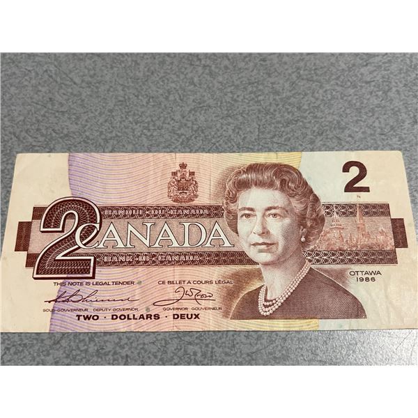 1986 Canada $2 Banknote EGN3433805