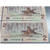 Image 5 : Consecutive Canadian Two Dollar Bills (EGR9140695-698, 700)