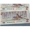 Image 15 : Consecutive Canadian $2 Bills 1986 CBF3468440-CBF3468454 Lot of 15