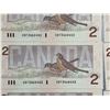 Image 5 : Consecutive Canadian $2 Bills 1986 CBF3468440-CBF3468454 Lot of 15