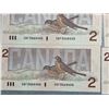 Image 6 : Consecutive Canadian $2 Bills 1986 CBF3468440-CBF3468454 Lot of 15