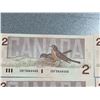 Image 7 : Consecutive Canadian $2 Bills 1986 CBF3468440-CBF3468454 Lot of 15