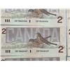 Image 9 : Consecutive Canadian $2 Bills 1986 CBF3468440-CBF3468454 Lot of 15