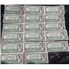 Image 1 : 17 Sequential 1954 Bank of Canada $1 Notes Beattie-Rasminsky