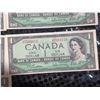 Image 20 : 17 Sequential 1954 Bank of Canada $1 Notes Beattie-Rasminsky