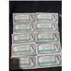 Image 1 : 12 Canada 1954 $1 Banknotes