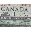 Image 4 : 12 Canada 1954 $1 Banknotes