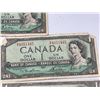 Image 15 : 17 Bank of Canada 1954 $1 Notes, Modified Portrait, Circulated