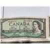 Image 2 : 17 Bank of Canada 1954 $1 Notes, Modified Portrait, Circulated