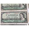 Image 7 : 17 Bank of Canada 1954 $1 Notes, Modified Portrait, Circulated