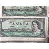 Image 8 : 17 Bank of Canada 1954 $1 Notes, Modified Portrait, Circulated