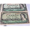 Image 14 : 12 Canada 1954 One Dollar Banknotes Featuring Queen Elizabeth II