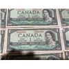 Image 9 : 12 Canada 1954 One Dollar Banknotes Featuring Queen Elizabeth II