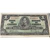 Image 2 : Six 1937 Bank of Canada $1 George VI Notes