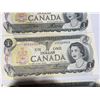Image 8 : 9 Bank of Canada 1973 One Dollar Notes, Multiserial