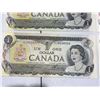 Image 9 : 9 Bank of Canada 1973 One Dollar Notes, Multiserial