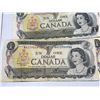 Image 5 : 6 Bank of Canada 1973 One Dollar Notes