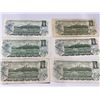 Image 9 : 6 Bank of Canada 1973 One Dollar Notes