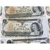 Image 12 : 18 Bank of Canada $1 Bills, 1954 Series, QEII, Mixed Prefixes