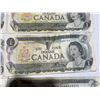 Image 15 : 18 Bank of Canada $1 Bills, 1954 Series, QEII, Mixed Prefixes