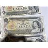 Image 16 : 18 Bank of Canada $1 Bills, 1954 Series, QEII, Mixed Prefixes