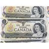 Image 5 : 18 Bank of Canada $1 Bills, 1954 Series, QEII, Mixed Prefixes