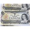 Image 6 : 18 Bank of Canada $1 Bills, 1954 Series, QEII, Mixed Prefixes