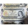 Image 10 : 18 Bank of Canada $1 Notes Queen Elizabeth II 1954 Series