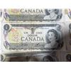 Image 11 : 18 Bank of Canada $1 Notes Queen Elizabeth II 1954 Series