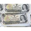 Image 12 : 18 Bank of Canada $1 Notes Queen Elizabeth II 1954 Series