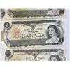 Image 16 : 18 Bank of Canada $1 Notes Queen Elizabeth II 1954 Series