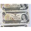 Image 17 : 18 Bank of Canada $1 Notes Queen Elizabeth II 1954 Series