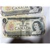 Image 19 : 18 Bank of Canada $1 Notes Queen Elizabeth II 1954 Series