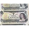 Image 3 : 18 Bank of Canada $1 Notes Queen Elizabeth II 1954 Series