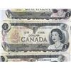 Image 4 : 18 Bank of Canada $1 Notes Queen Elizabeth II 1954 Series