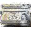 Image 6 : 18 Bank of Canada $1 Notes Queen Elizabeth II 1954 Series