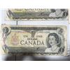 Image 7 : 18 Bank of Canada $1 Notes Queen Elizabeth II 1954 Series