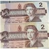 Image 4 : Ten 1986 Canadian $2 Banknotes Featuring Queen Elizabeth II