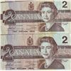 Image 5 : Ten 1986 Canadian $2 Banknotes Featuring Queen Elizabeth II