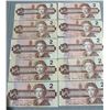 Image 1 : 10 Canada 1986 $2 Banknotes Queen Elizabeth II
