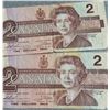 Image 7 : 10 Canada 1986 $2 Banknotes Queen Elizabeth II