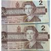 Image 8 : 10 Canada 1986 $2 Banknotes Queen Elizabeth II